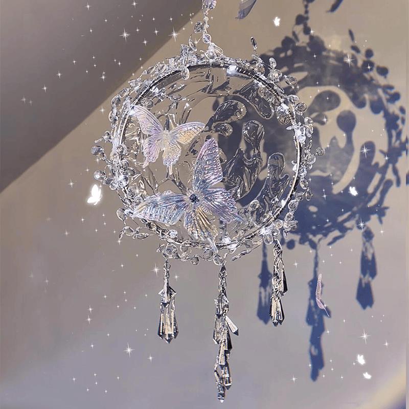 捕梦网蝴蝶灯节日灯笼手工diy材料包小朋友手提挂饰高级范围感