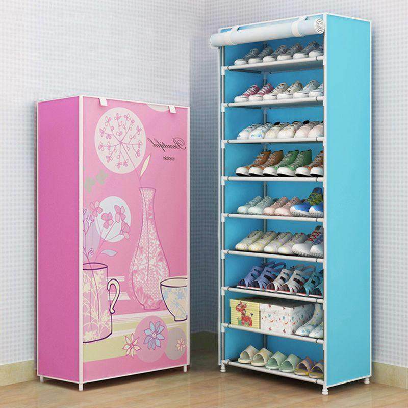 鞋架多层简易家用经济型组装防尘收纳布鞋柜省空间宿舍小号鞋架子