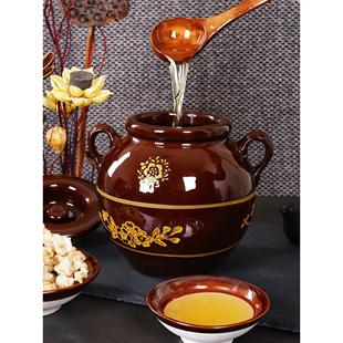 装油罐陶瓷耐高温猪油罐厨房家用油缸带盖土陶盐罐酱缸老式油坛子