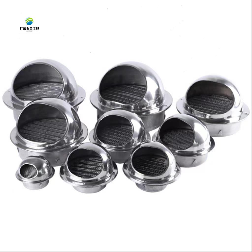 304不锈钢风帽油烟机排烟管外墙通风口PVC管出风口防鸟防雨防风罩