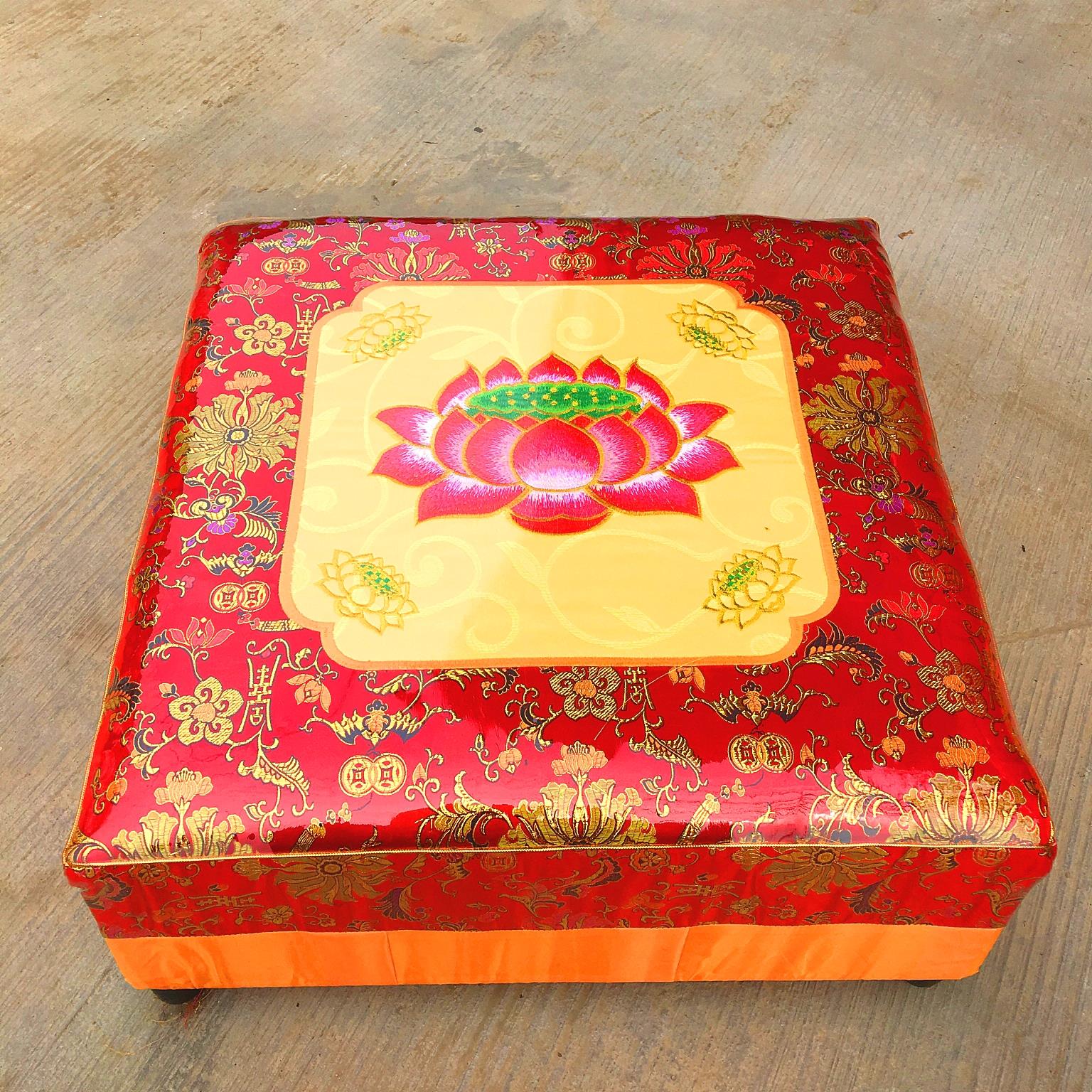 拜垫跪垫家用拜佛垫磕头跪拜垫拜凳拜椅佛堂寺院方形莲花跪拜地垫