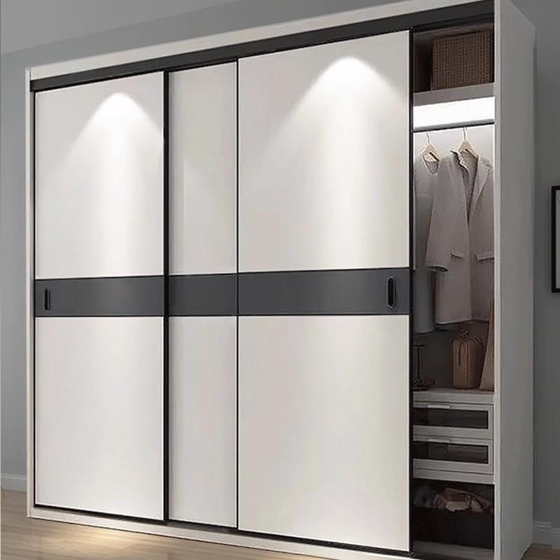 衣帽间移门定做耐磨衣柜门推拉门定制现柜门订做环保实木衣橱门滑