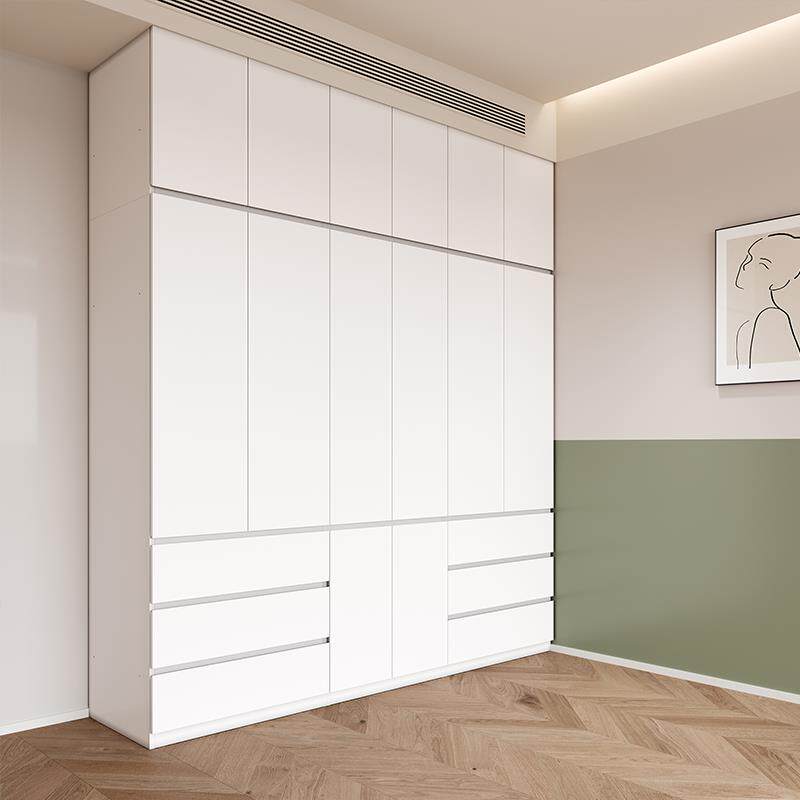 上海有朴家居钢制衣柜家用卧室金属自由组合柜带抽屉高2米高2米6