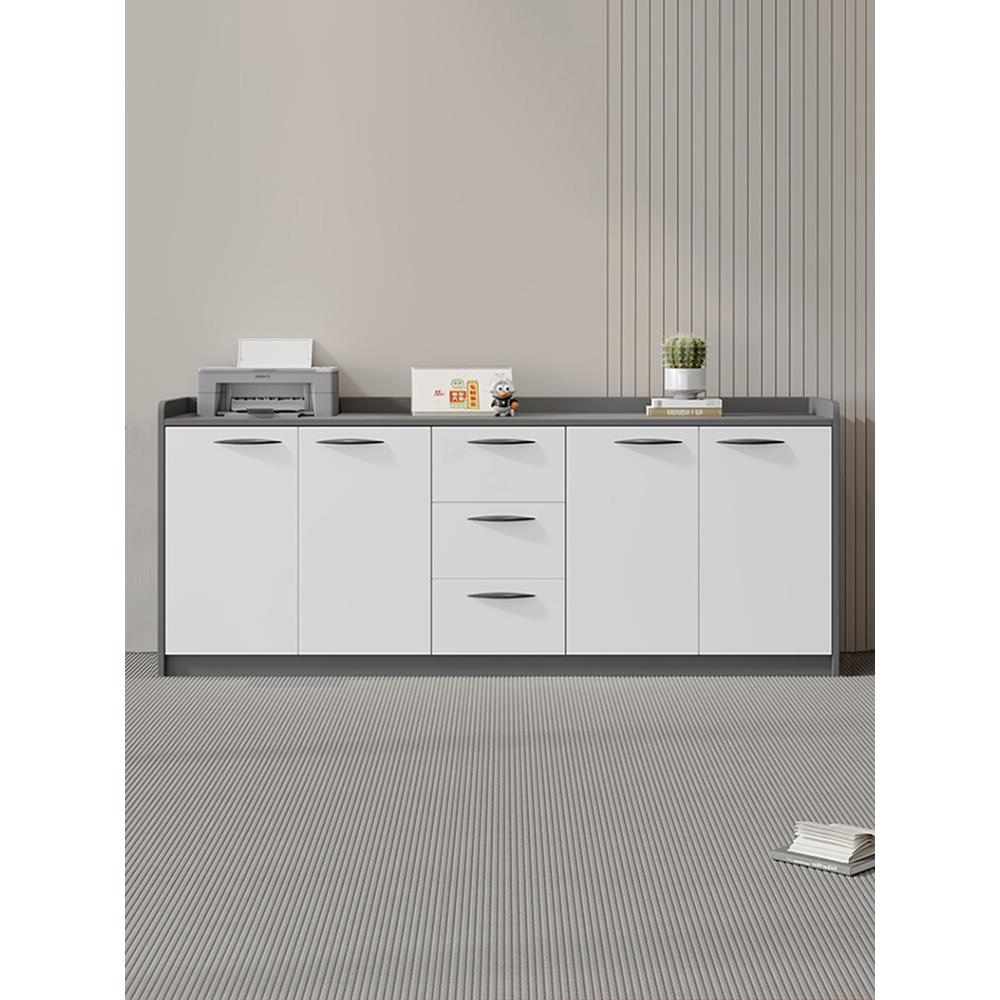 办公室茶水柜会议室柜子落地矮柜隔断办公桌侧柜置物覆印机储物柜