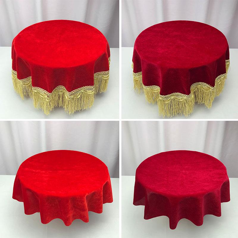 剪裁套装托 托盘红布颁奖礼物仪开 业庆典活动盖布大红色金丝绒托
