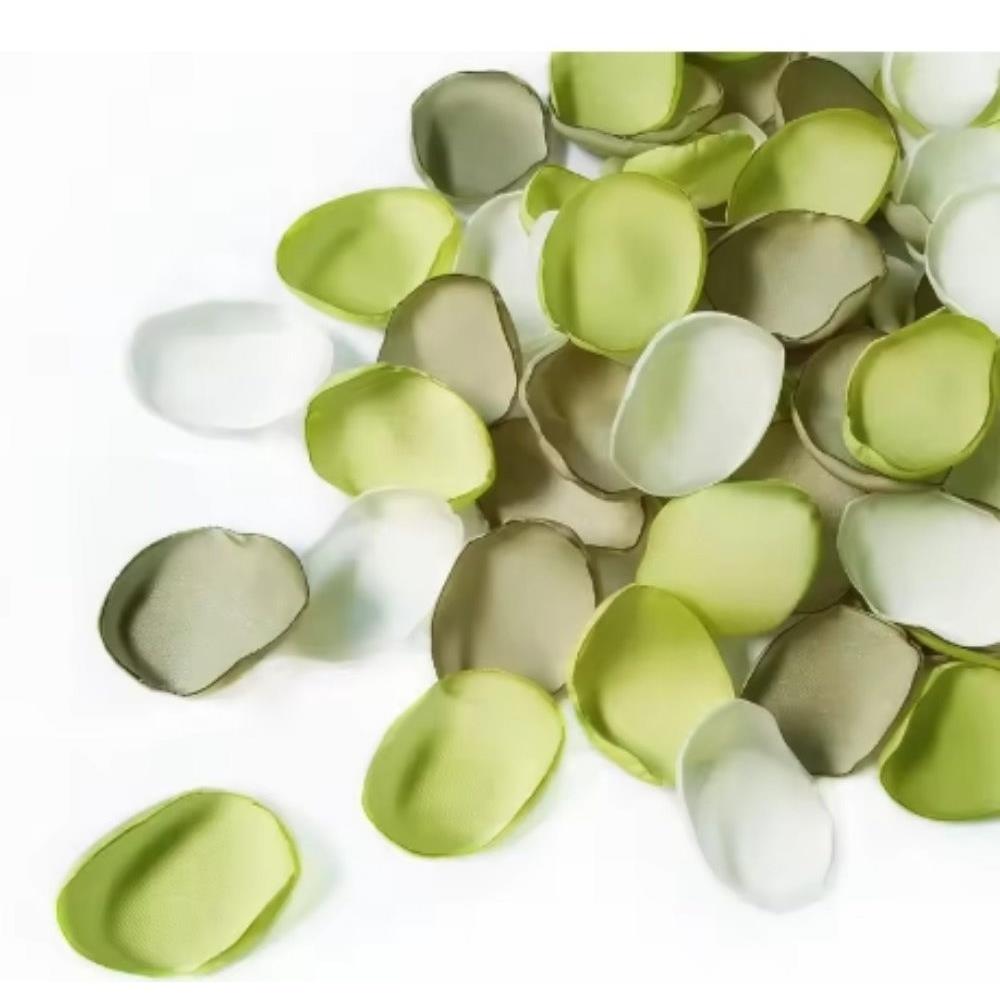 100pcs丝绸烧边玫瑰花瓣婚礼浪漫表白生日装饰手工结婚情人节求婚