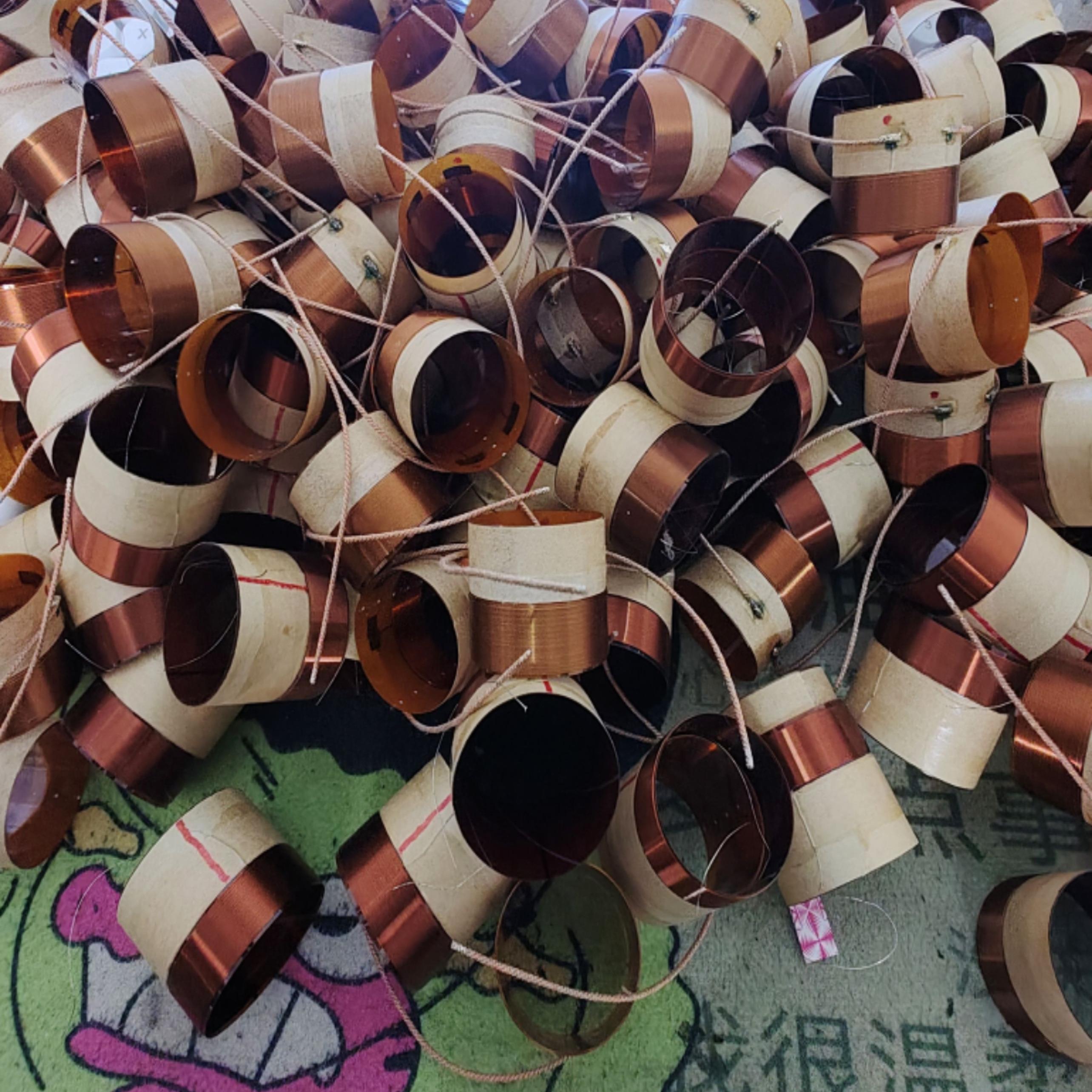 120/14喇叭音圈配件玻纤白吕黑吕底片嘿铝定制扬声器量大可以开