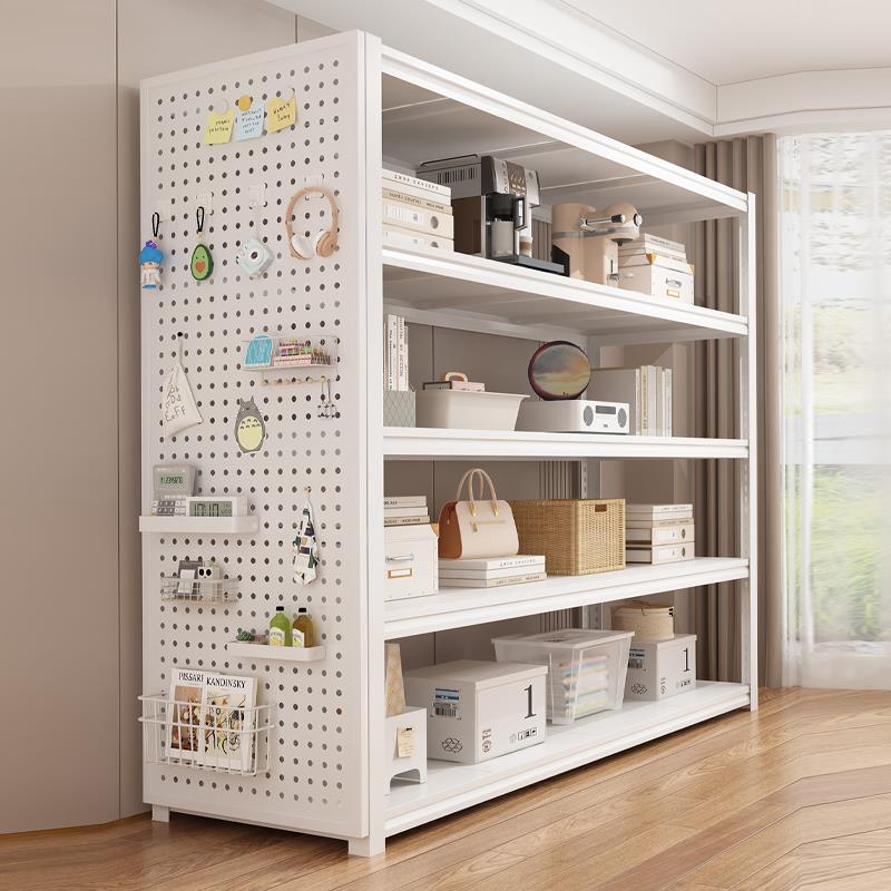 洞洞板免打孔桌面置物架墙面创意挂板玄关门口收纳墙上金属展示架