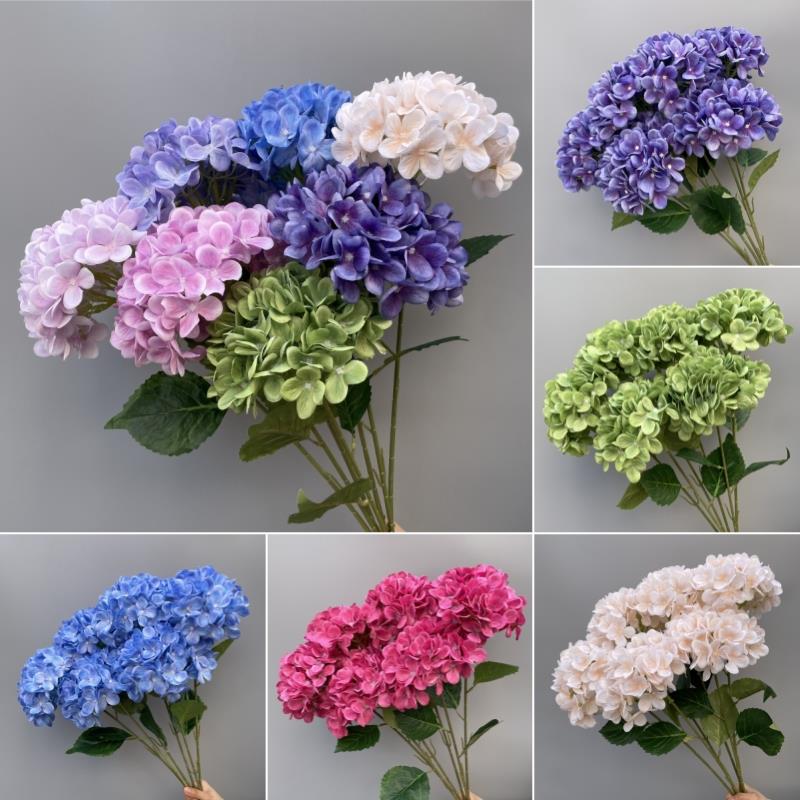 婚庆彷真绢花3D打印绣球花商场造景装饰插花婚礼背景路引布置花材