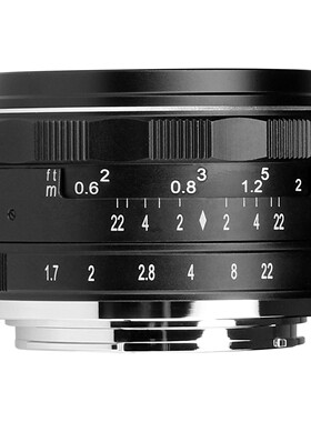 MEKE 35mm F1.7广角微单镜头适用索尼富士手动对焦人像风光镜头