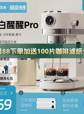 Petrus/柏翠 PE3366S小白醒醒升级款PRO意式半自动咖啡机小型家用