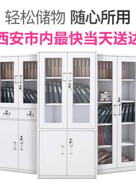 西安厂家直销铁皮柜文件柜中二斗文件柜更衣柜档案柜电子保密柜
