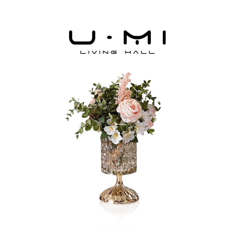 U Mi LIVING·唯美|花瓶加厚玻璃花瓶轻奢客厅创意简约北欧装饰器