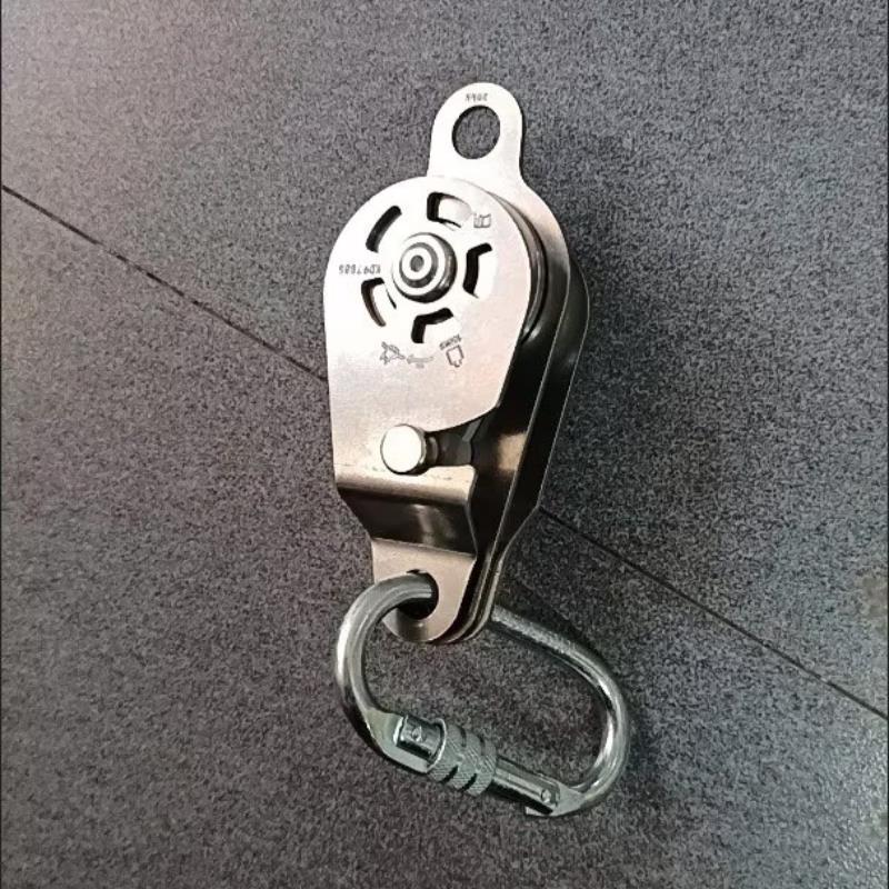 重物吊运自锁滑轮吊轮作业外机双向安装可释放升降省力吊装升降器