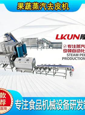 中小型食品厂专用薯条薯片加工流水线马铃薯蒸汽去皮机化产能