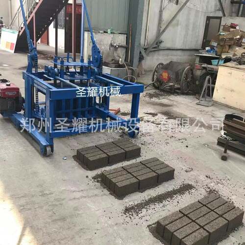坦桑尼亚柴油机动力空心砖机   免托板水泥砖机   移动式免烧砖机