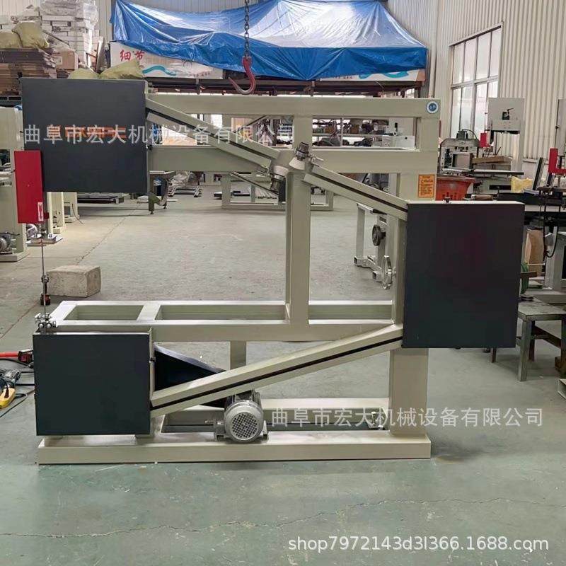 PE塑料管饮水桶工装切割滑轨推台锯 木料弧形角度立式木工带锯机