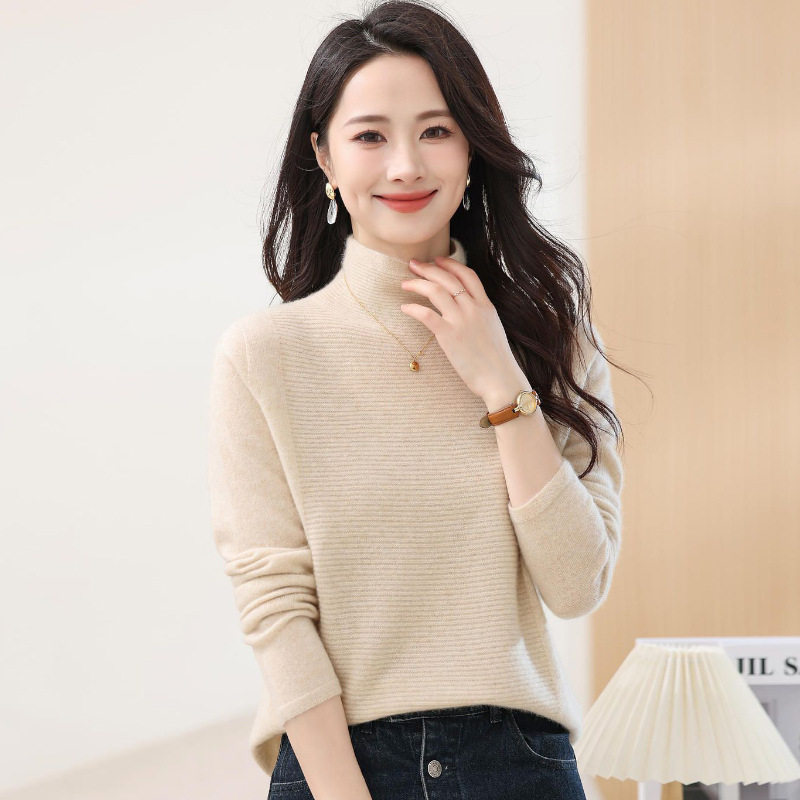半高领羊绒针织衫女新款轻熟秋冬季内搭加厚打底衫高级毛衣,女装/女士精品,羊绒衫,淘宝优惠券,粉丝福利购,淘宝优惠卷