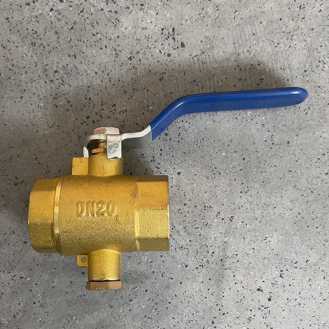 顺辉加热加厚热测温黄铜球阀6点双内丝Dn20内齿铜阀1英寸Dn25