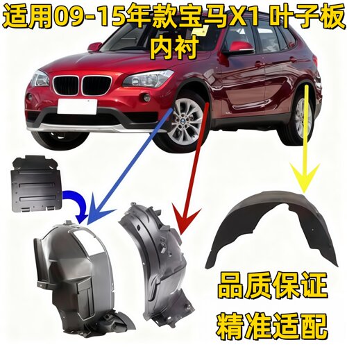 适用宝马X1前轮E84后轮X1叶子板E84内衬X1挡泥板X1内衬盖板X1