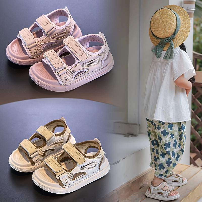 女童凉鞋2025夏季新款儿童运动沙滩鞋轻便软底女孩夏款鞋宝宝凉鞋