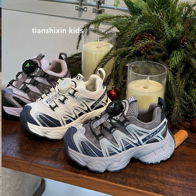 男童鞋子2026春秋新款儿童旋转扣老爹鞋透气网面运动鞋女童休闲鞋