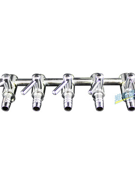 鱼缸增氧泵金属气泵分流器氧气管多通接头不锈钢空气分配器可调节