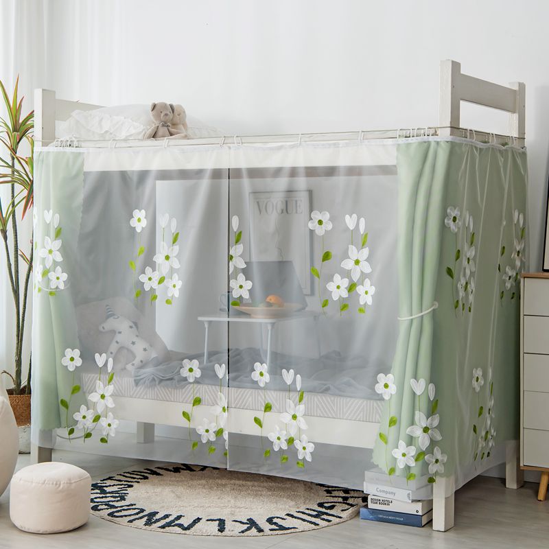 宿舍床帘下铺女加厚遮光强透气全包一体式蚊帐上铺学生床幔下桌帘