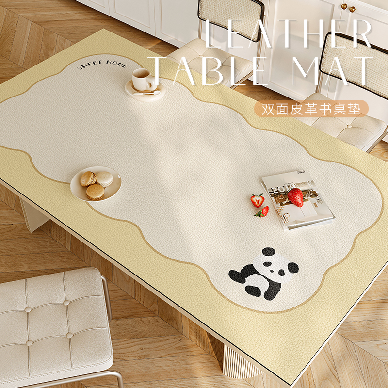 可爱卡通桌布饭桌防水防油防烫皮革餐桌垫家用长方形客厅茶几桌布