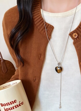 2026新款爆款项链女轻奢小众设计感高级气质百搭锁骨链毛衣链配饰