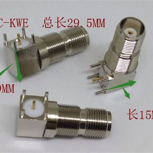 TNC-KWE射频同轴连接器 高频TNC母弯上PCB母头 TNC-KWHD母座50欧