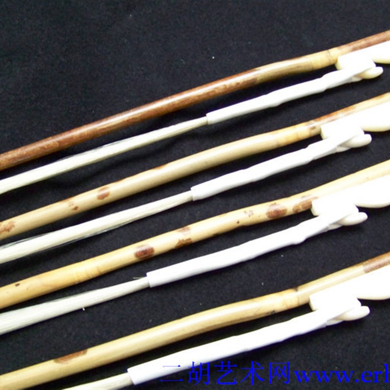 湘妃竹二胡弓子 专业凤眼竹二胡弓 天然白马尾 元贞精品二胡配件