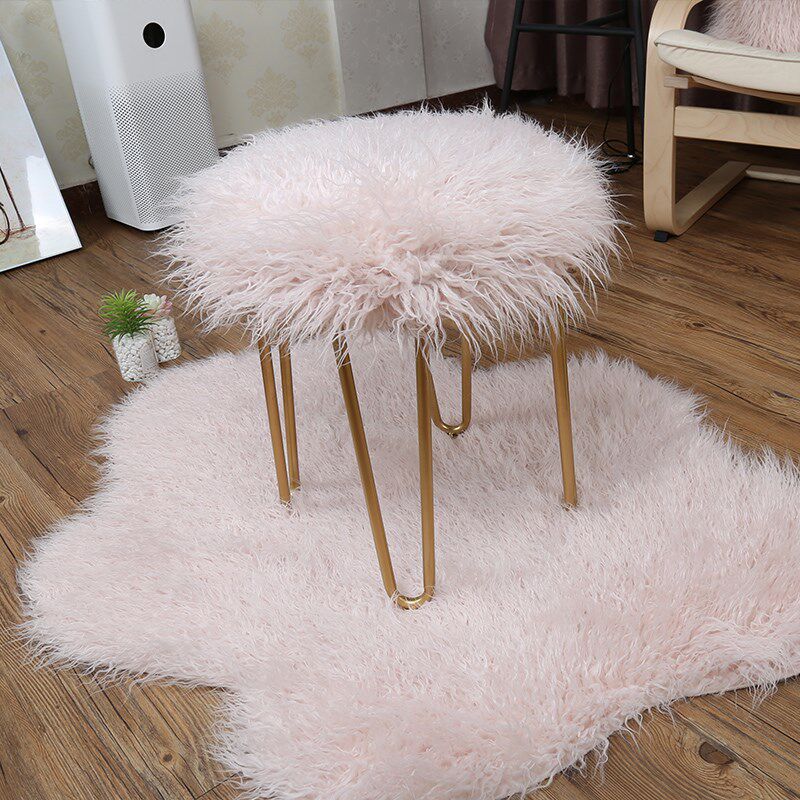 长毛绒圆形椅子套凳子垫毛毛圆形垫餐椅垫学生椅垫椅套毛绒坐垫