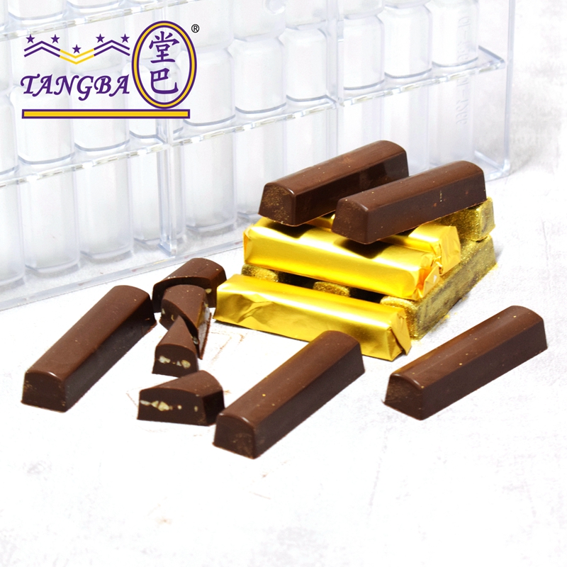 tangba堂巴25克20连金条巧克力模具QL-1266长条形巧克力模PC材质