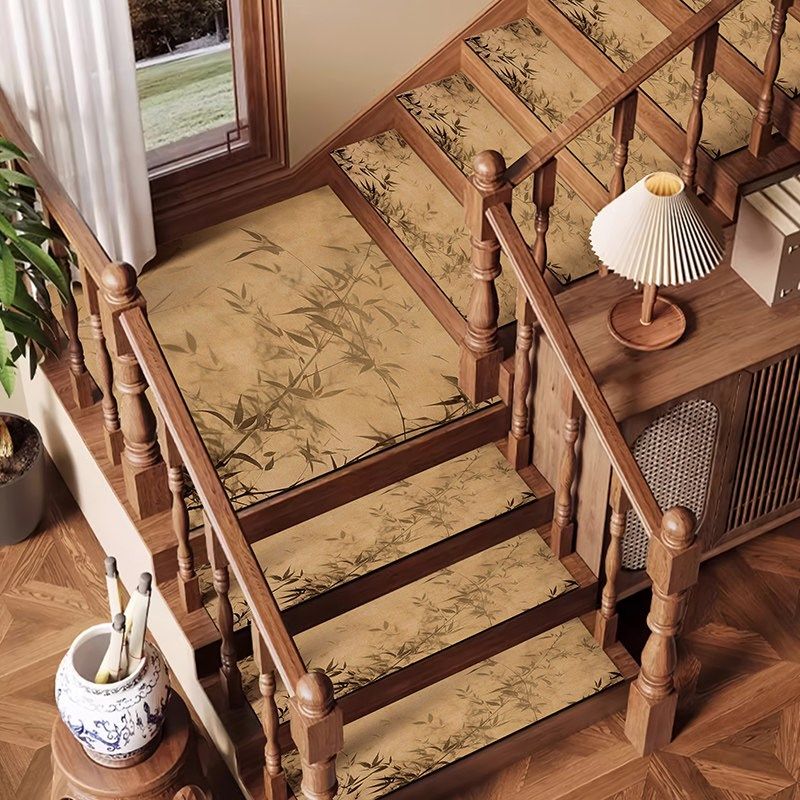 硅藻泥中式防滑楼梯垫踏步垫别墅可擦洗实木楼梯地毯静音台阶地垫,居家布艺,楼梯垫,淘宝优惠券,粉丝福利购,淘宝优惠卷