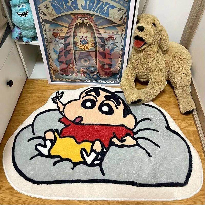 蜡笔小新卡通地毯出租屋客厅入门地垫可爱儿童房床边毯卧室坐垫,居家布艺,家用脚垫,淘宝优惠券,粉丝福利购,淘宝优惠卷