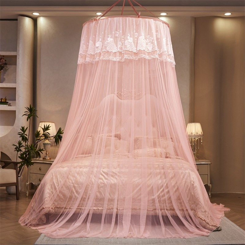 圆顶吊顶吸顶蚊帐免安装公主防蚊圆形吊挂1.2/1.5/1.8m床蚊帐,床上用品,蚊帐,淘宝优惠券,粉丝福利购,淘宝优惠卷