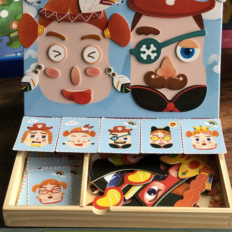 磁性拼图儿童益智力开发精细动作玩具男女孩宝宝早教益智木质配对,玩具/童车/益智/积木/模型,磁性贴,淘宝优惠券,粉丝福利购,淘宝优惠卷