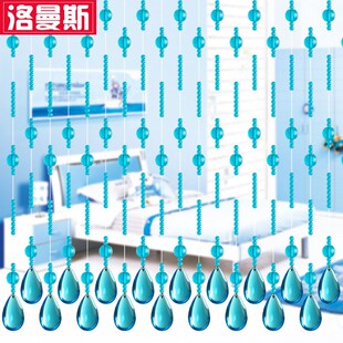饰免打孔挂件 洛曼斯水晶珠帘珠子门帘客厅卧室窗帘过道玄关家用装