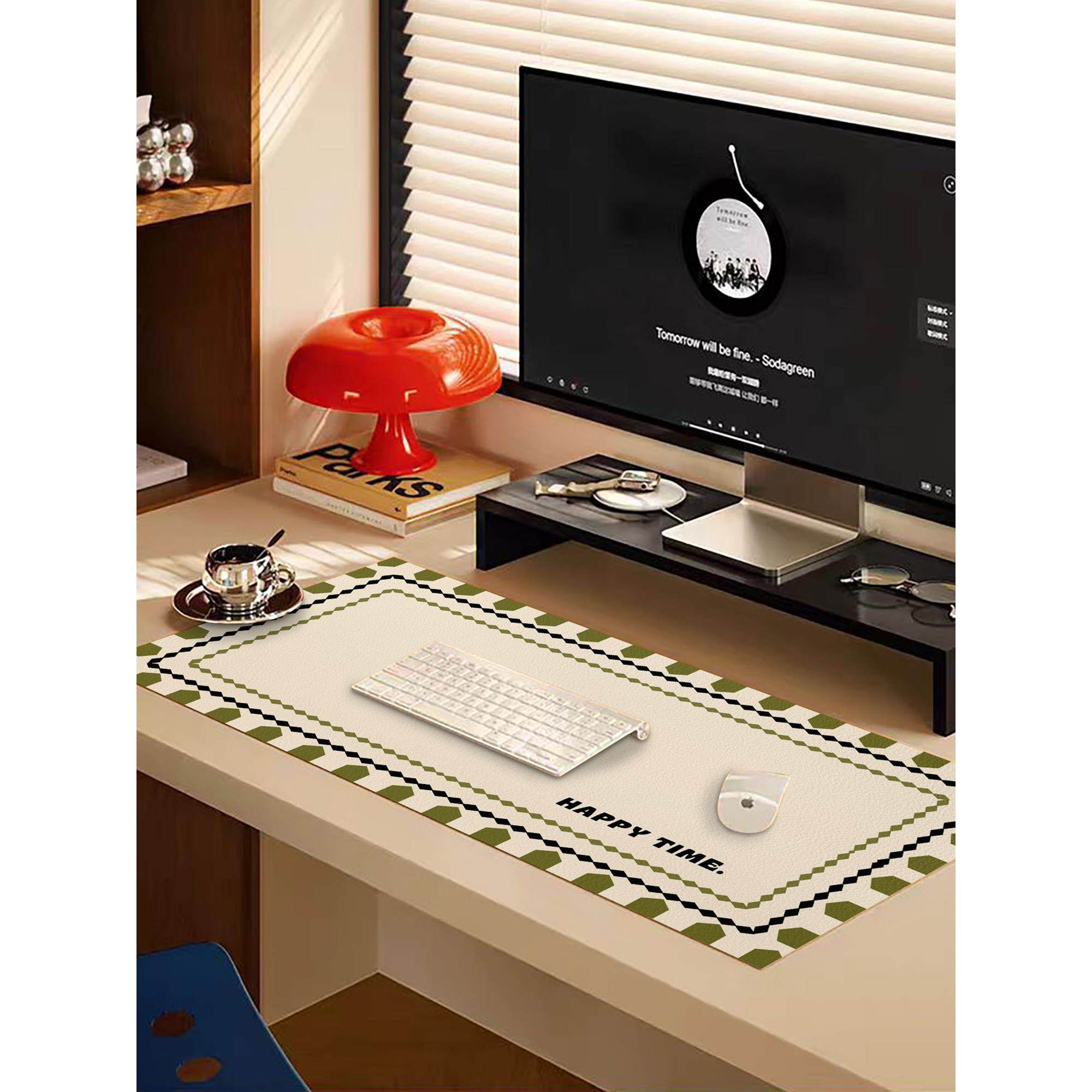 大号防水皮革PVC鼠标垫通用办公室电脑桌工位笔记本桌垫百搭垫