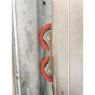 移门滑轮弹片双子轮凹轮铝合金玻璃隔断推拉门U凹槽静音轨道