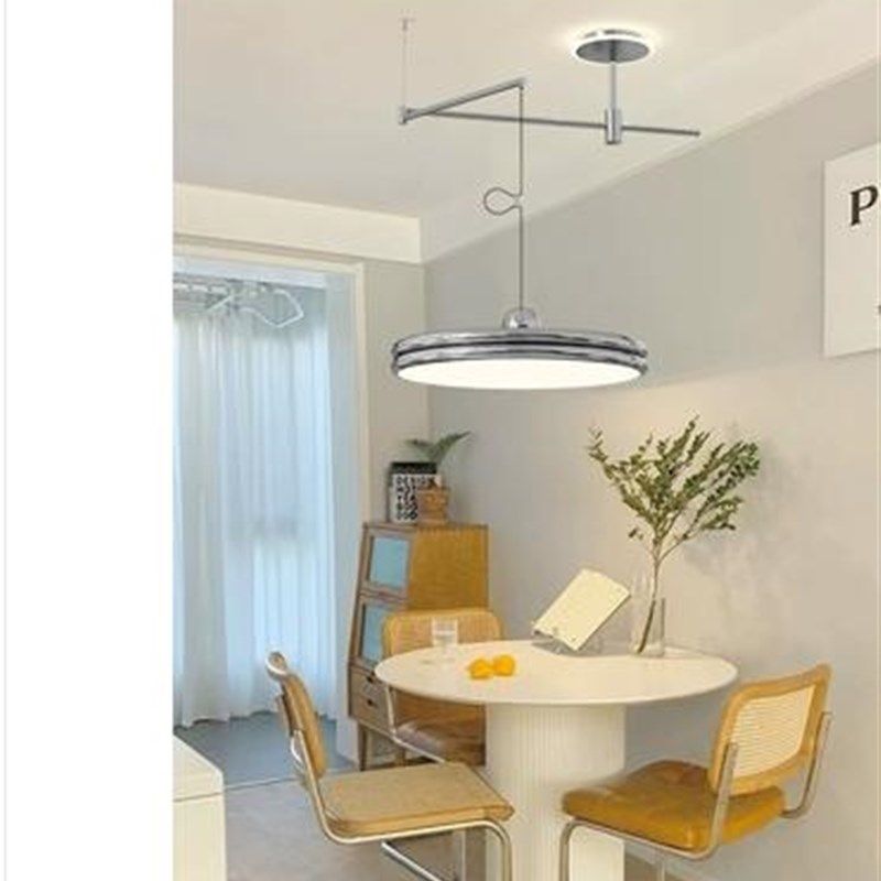 摇臂餐厅led吊灯简约现代餐桌设计师可移动飞碟护眼2023新款伸缩,家装灯饰光源,餐厅吊灯,淘宝优惠券,粉丝福利购,淘宝优惠卷