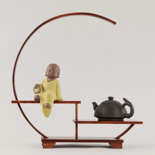 红木工艺品展示架客厅摆件架实木中式小博古架红檀简约多宝阁底座