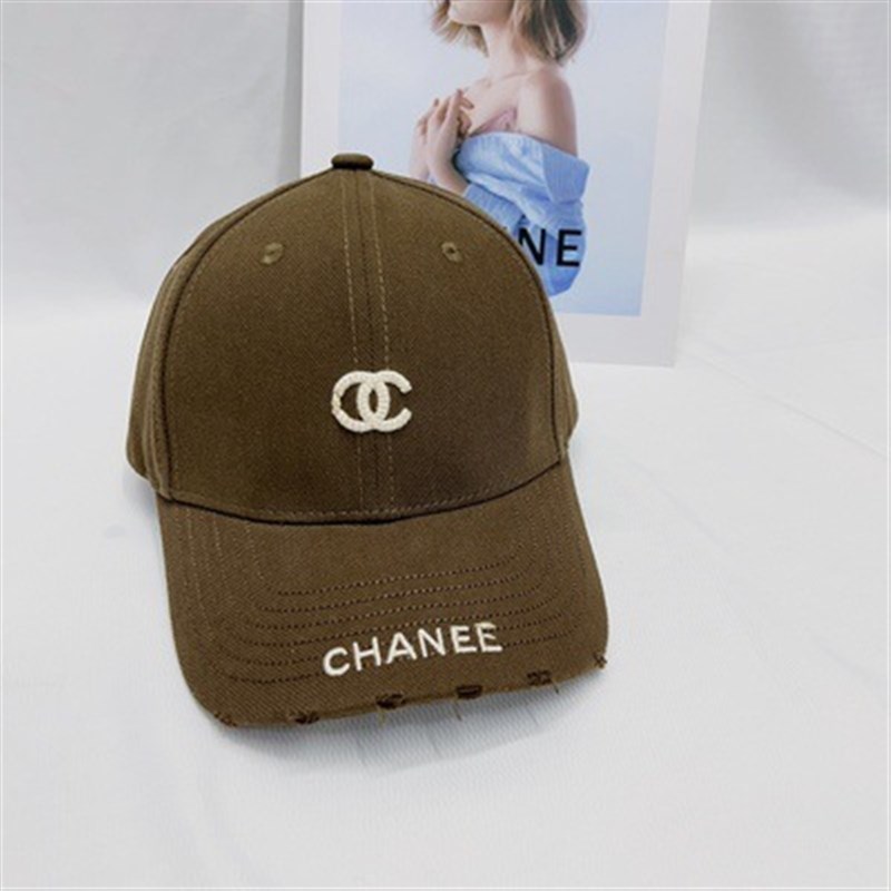 网红刺绣字母OC破坏磨边帽子出游棒E球帽复古硬顶显脸小鸭舌帽男