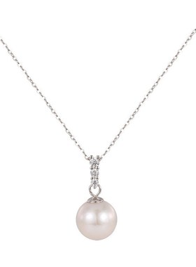 足银项链珍珠项链女生珍珠w项链春夏毛衣链女ins风法式春款项