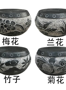 柱顶石天然青石柱墩石墩子底座柱基柱墩石圆墩木柱底座空心包柱石