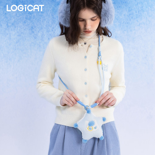 LOGICAT星星包随身百搭软糯迷你包包挂饰礼物可爱毛绒可斜挎挂件