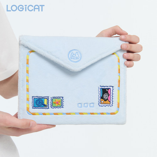 LOGICAT毛绒本子原创意可爱手账本高颜值A5日记本可替换活页本