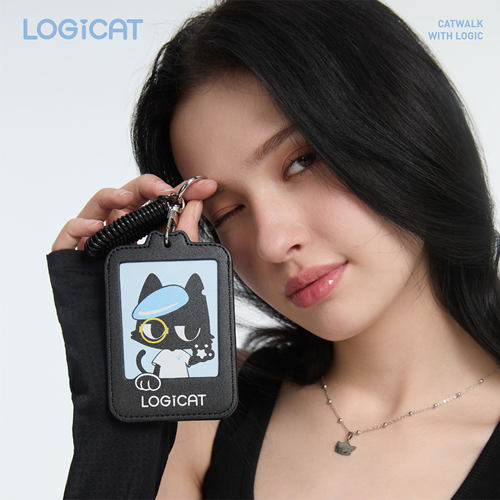 LOGICATPU卡套猫咪身份证银行卡皮质通勤公交追明星小卡保护套