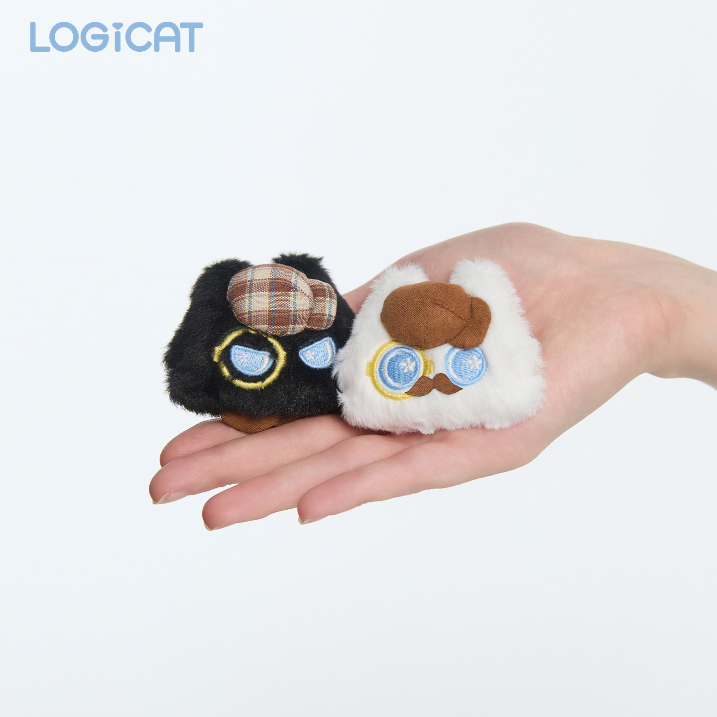 LOGICAT衣饰可爱迷因作家猫侦探猫衣服围巾别针胸针配饰衣物装饰